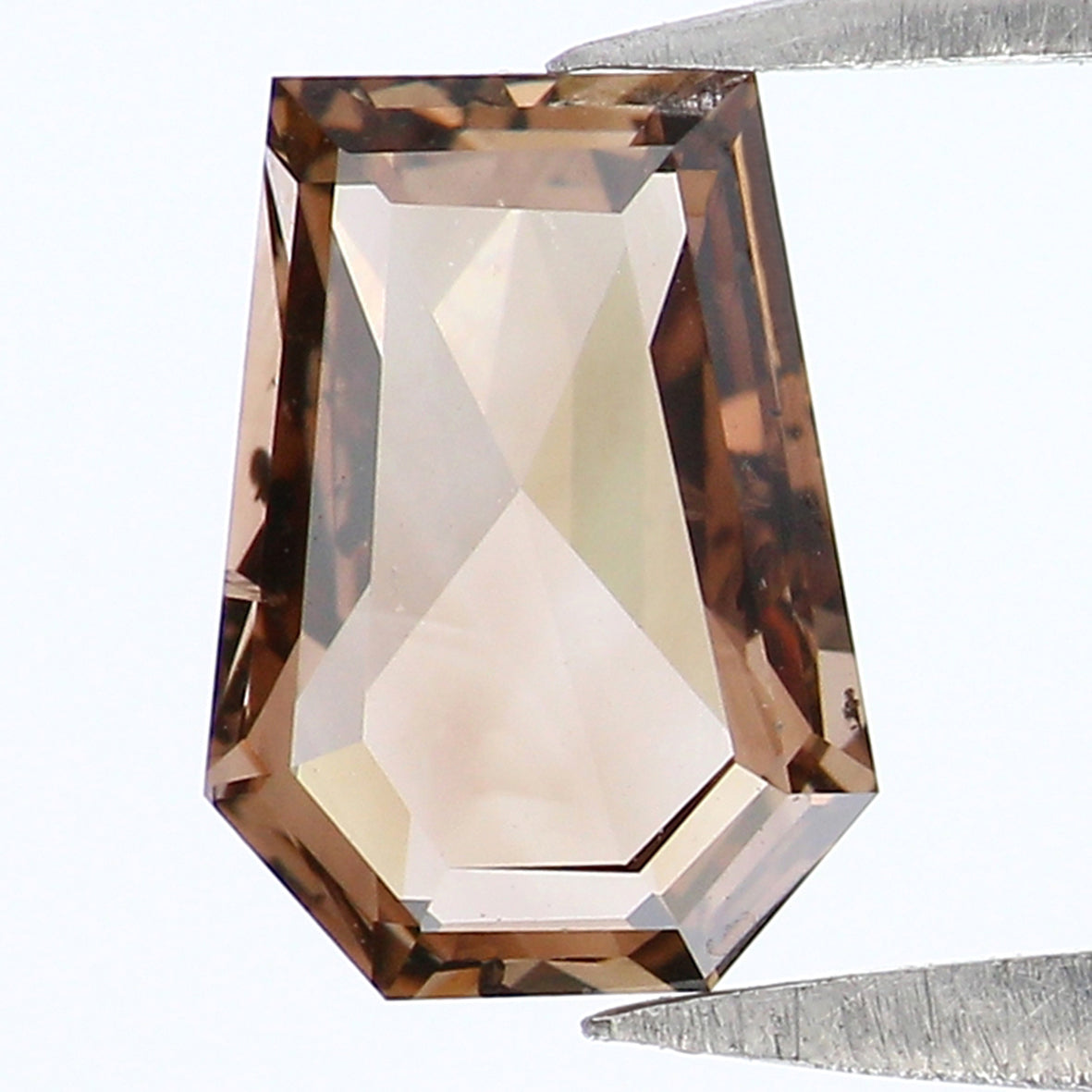 0.86 CT Natural Loose Coffin Cut Diamond Dark Brown Color Coffin Shape Diamond 7.20 MM Natural Loose Diamond Coffin Rose Cut Diamond QL6459