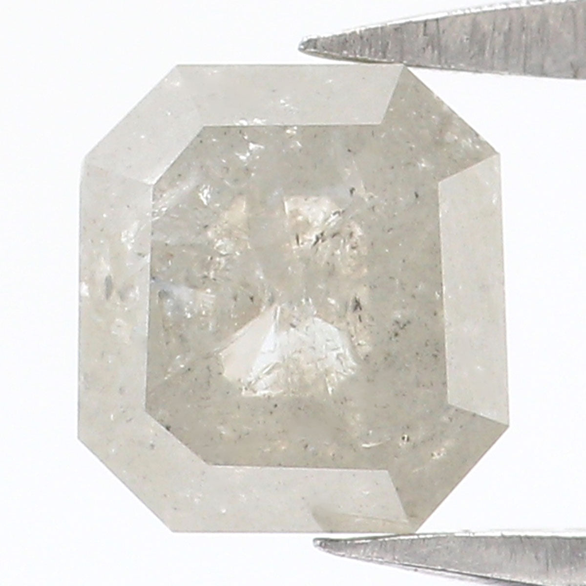 0.81 CT Natural Loose Radiant Shape Diamond Grey Color Radiant Cut Diamond 5.50 MM Natural Loose Grey Color Radiant Rose Cut Diamond LQ5964