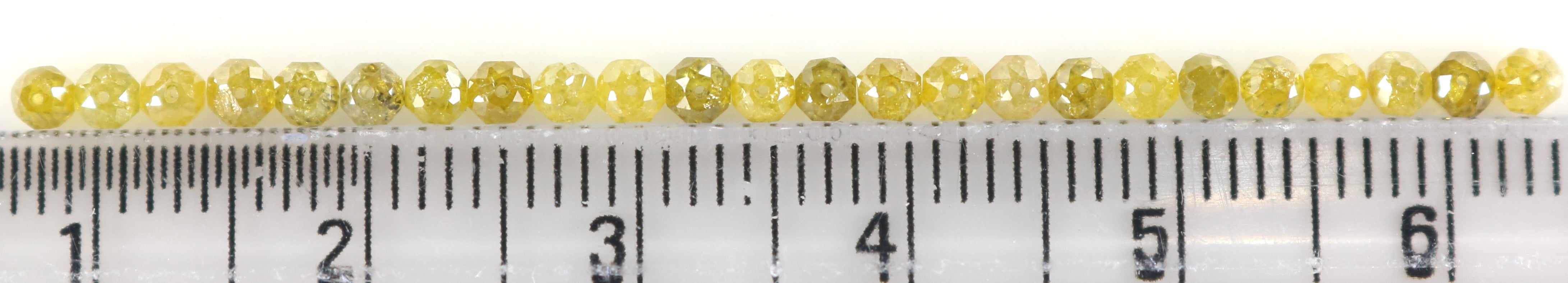 2.28 CT Natural Loose Bead Shape Diamond Yellow Color Bead Cut Diamond 2.30 MM Natural Loose Yellow Color Bead Rose Cut Diamond LQB1710