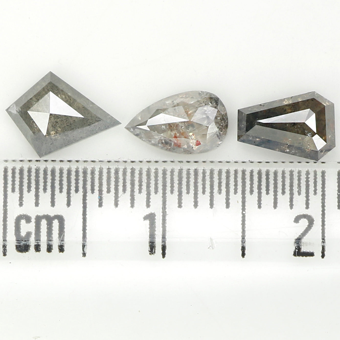1.54 Ct Natural Loose Diamond, Mix Diamond, Salt And Pepper Diamond, Black Diamond, Grey Diamond, Minimal Diamond, Geometric Diamond, KDL713