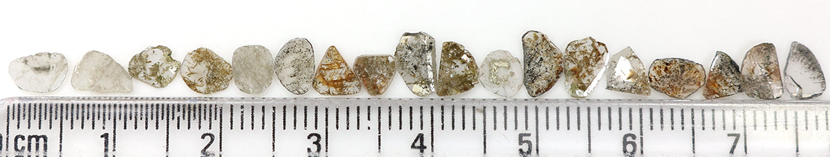 2.32 Ct Natural Loose Slice Shape Diamond Salt And Pepper Slice Cut Diamond 3.95 MM Natural Black Grey Diamond Irregular Cut Diamond KQ2450