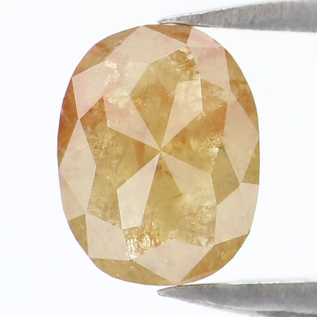 1.33 CT Natural Loose Oval Shape Diamond Brown Yellow Color Oval Diamond 6.80 MM Natural Brown Yellow Diamond Oval Rose Cut Diamond LQ7328