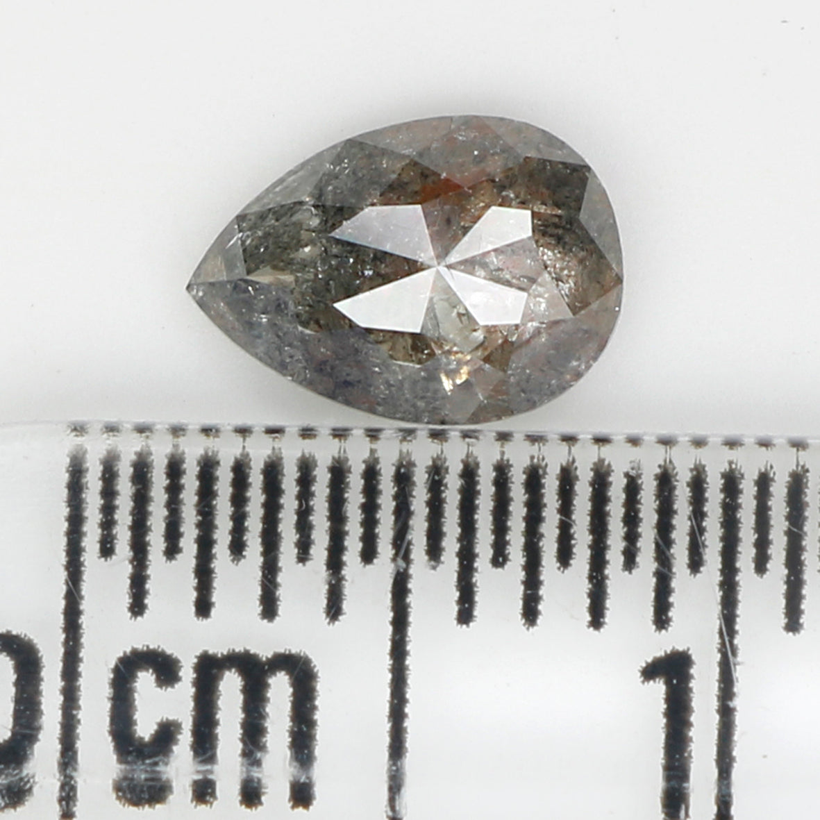 0.61 CT Natural Loose Pear Shape Diamond Grey Color Pear Cut Diamond 6.75 MM Natural Loose Brown Color Diamond Pear Rose Cut Diamond KQ2332