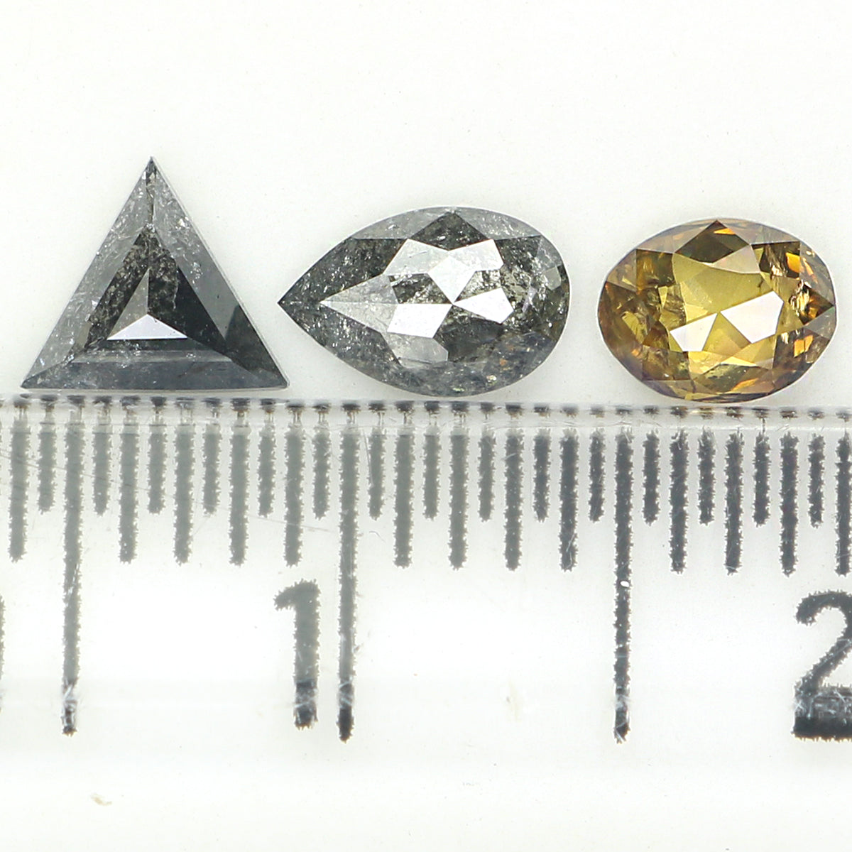 0.71 CT Natural Loose Mix Shape Diamond Salt And Pepper Mix Shape Diamond 4.25 MM Black Grey Color Mix Shape Shape Rose Cut Diamond QL1186