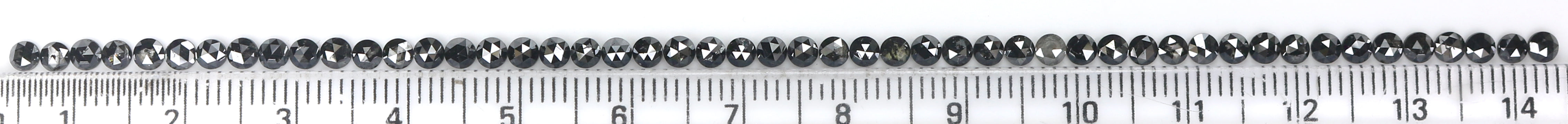 Natural Loose Round Rose Cut Diamond Black Color 4.72 CT 2.70 MM Rose Cut Shape Diamond L1761