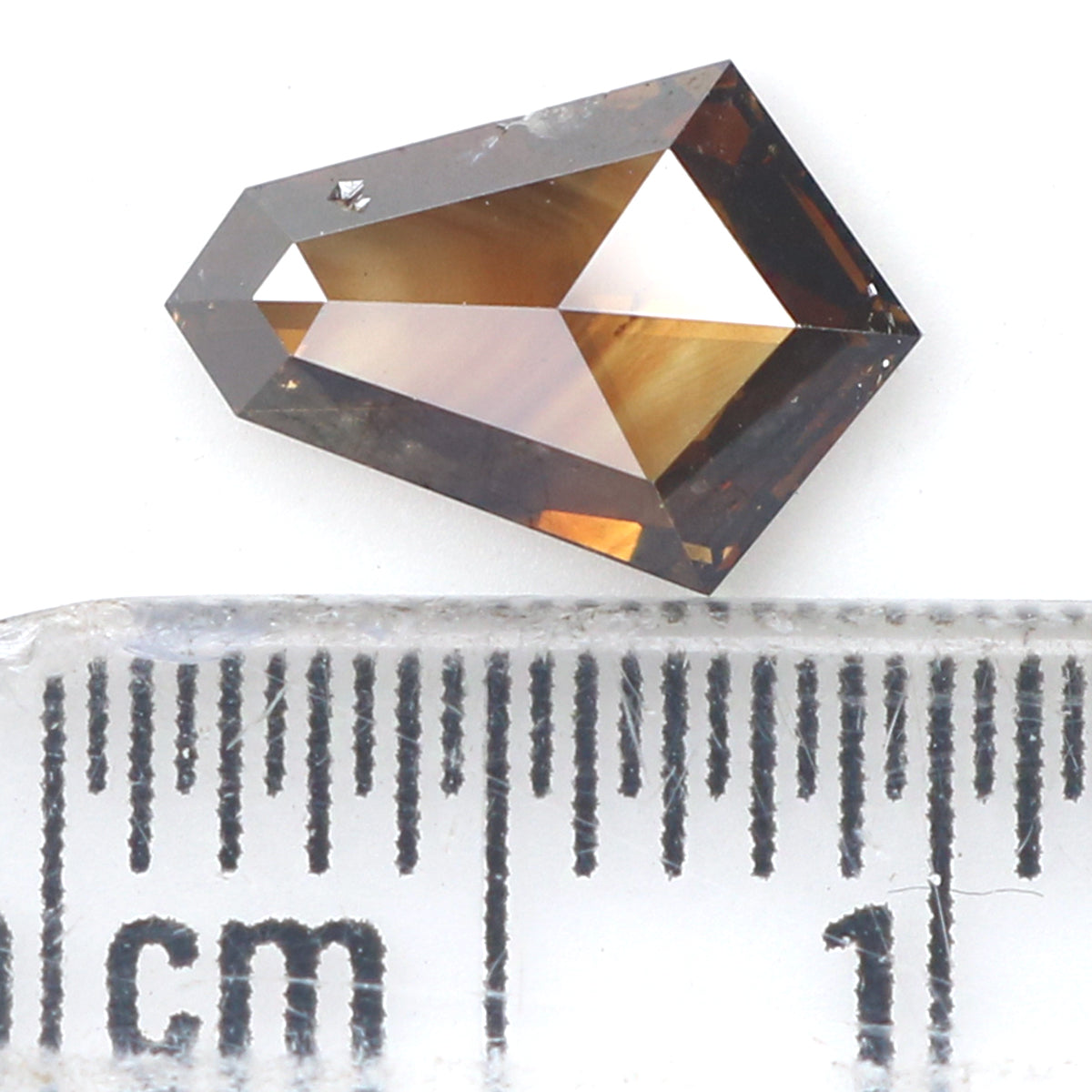 0.95 CT Natural Loose Shield Shape Diamond Brown Color Shield Cut Diamond 8.55 MM Natural Loose Brown Diamond Shield Rose Cut Diamond QL1828