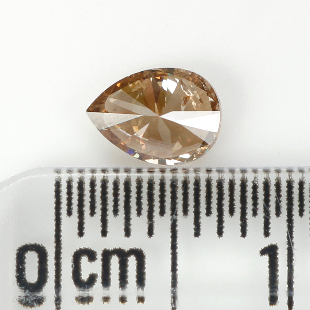 0.44 CT Natural Loose Diamond, Pear Diamond, Brown Diamond, Rustic Diamond, Pear Cut Diamond, Fancy Color Diamond, L669