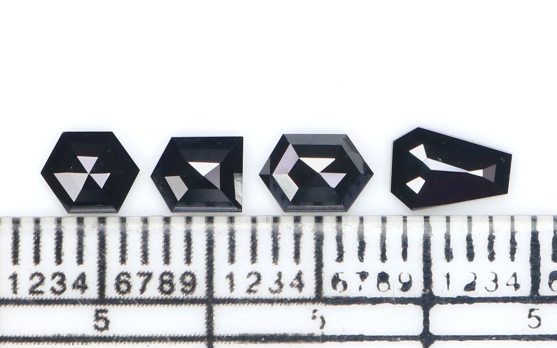 1.04 CT Natural Loose Mix Shape Diamond Black Color Mix Shape Diamond 5.55 MM Natural Loose Diamond Black Mix Shape Rose Cut Diamond QK2621