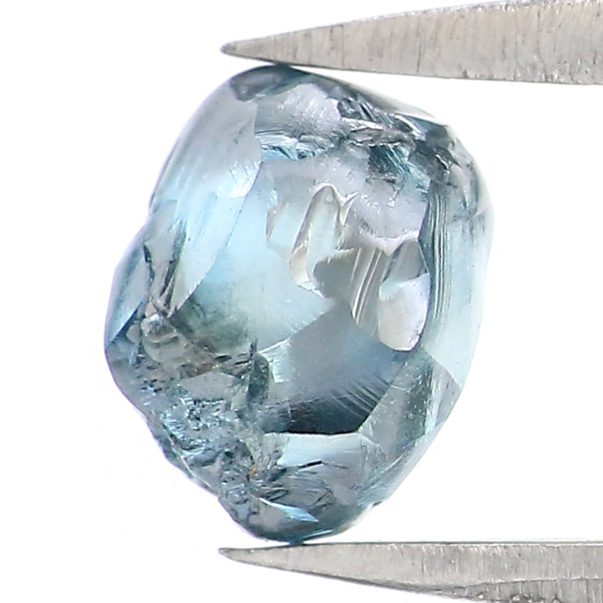 1.36 CT Natural Loose Rough Shape Diamond Blue Color Rough Cut Diamond 6.30 MM Natural Loose Blue Diamond Rough Irregular Cut Diamond QL2343