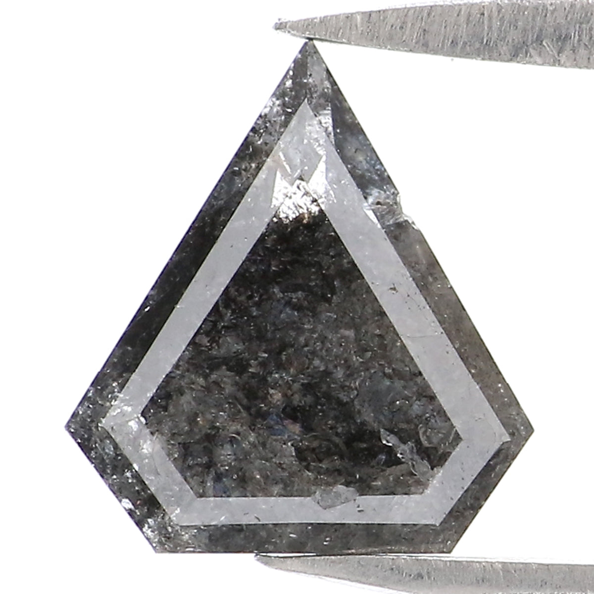 0.90 Ct Natural Loose Shield Shape Diamond Black Color Shield Cut Diamond 8.05 MM Natural Loose Salt And Pepper Shield Cut Diamond LQ2203