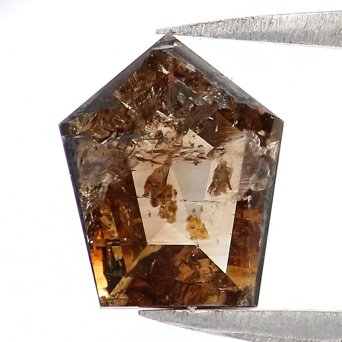1.00 CT Natural Loose Shield Shape Diamond Brown Color Shield Cut Diamond 8.70 MM Natural Loose Brown Diamond Shield Rose Cut Diamond LQ7516