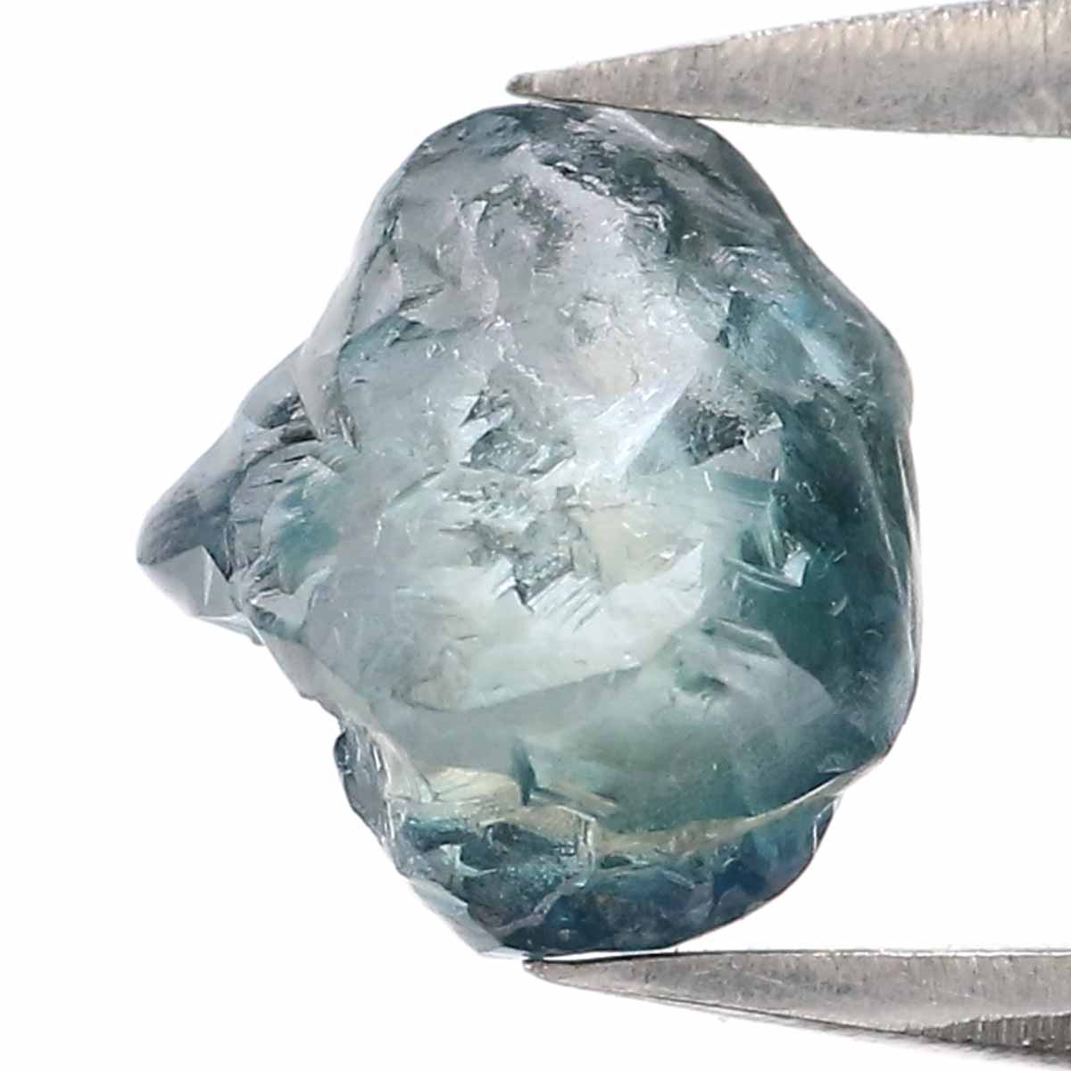 1.48 CT Natural Loose Rough Shape Diamond Blue Color Rough Cut Diamond 6.85 MM Natural Loose Blue Color Rough Irregular Cut Diamond QL2348