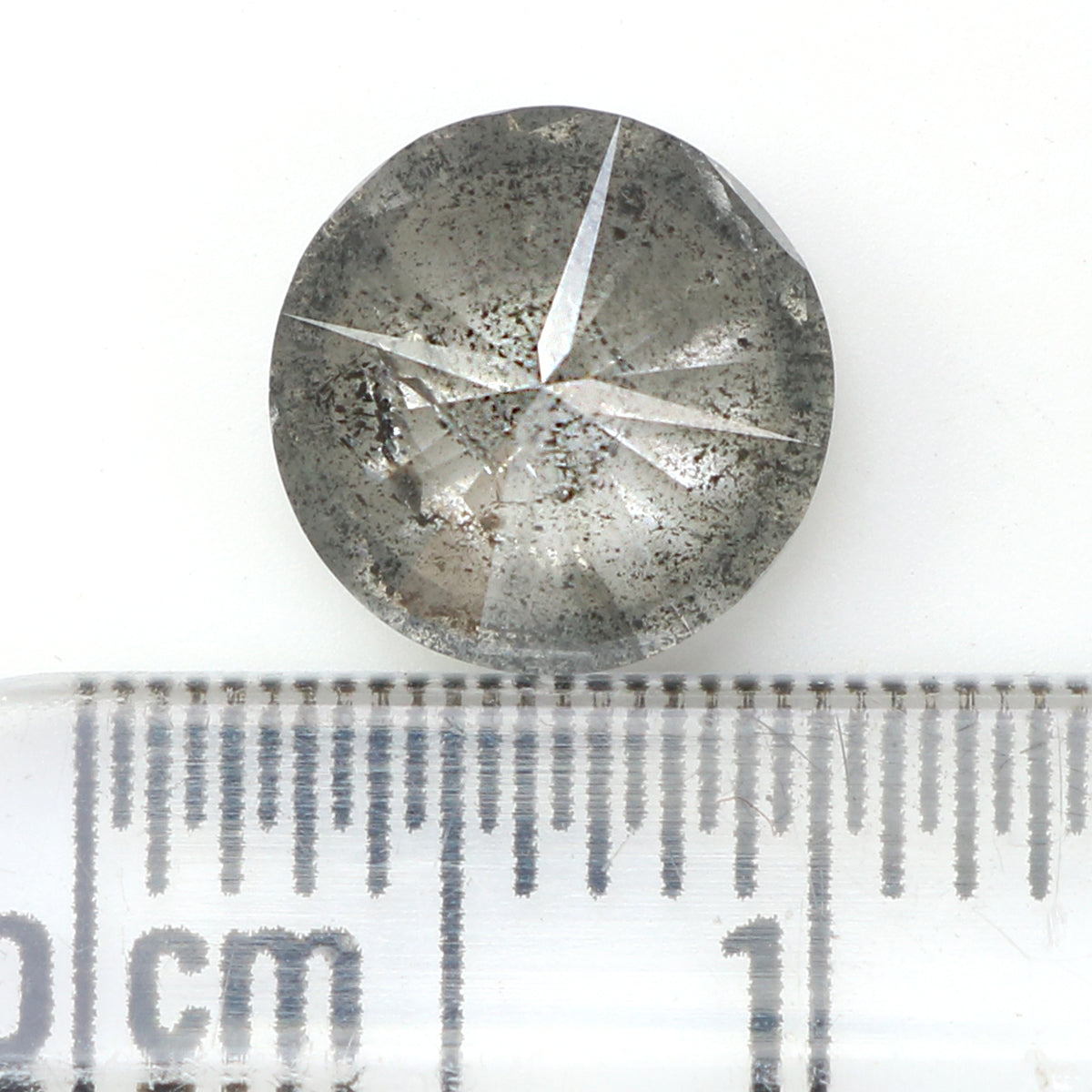 1.83 CT Natural Loose Round Shape Diamond Black Grey Color Round Cut Diamond 7.70 MM Salt And Pepper Round Brilliant Cut Diamond QL903