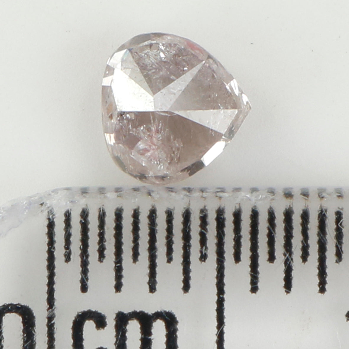 0.39 Ct Natural Loose Diamond, Heart Diamond, Pink Diamond, Rose Cut Diamond,Heart Shape Diamond, Antique Diamond KR922
