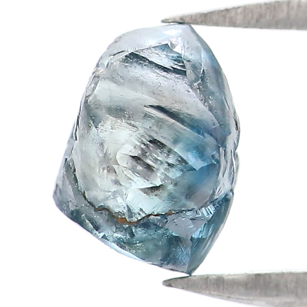 1.30 CT Natural Loose Rough Shape Diamond Blue Color Rough Cut Diamond 6.10 MM Natural Loose Blue Color Rough Irregular Cut Diamond QL2277