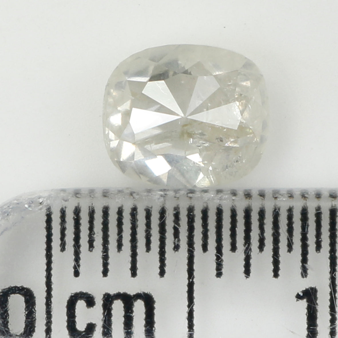 0.94 Ct Natural Loose Diamond, Cushion Diamond, Milky White Diamond, Polished Diamond, Rose Cut Diamond, Rustic Diamond KDL5089