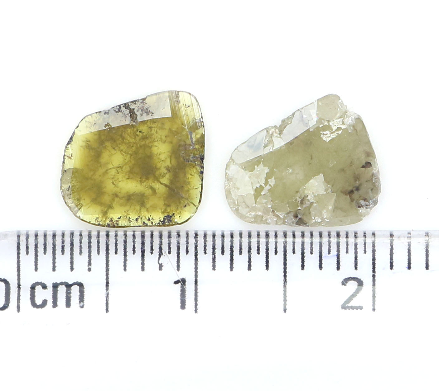 1.44 CT Natural Loose Slice Shape Diamond Yellow Color Slice Cut Diamond 8.10 MM Natural Loose Grey Color Slice Irregular Cut Diamond KQ2561
