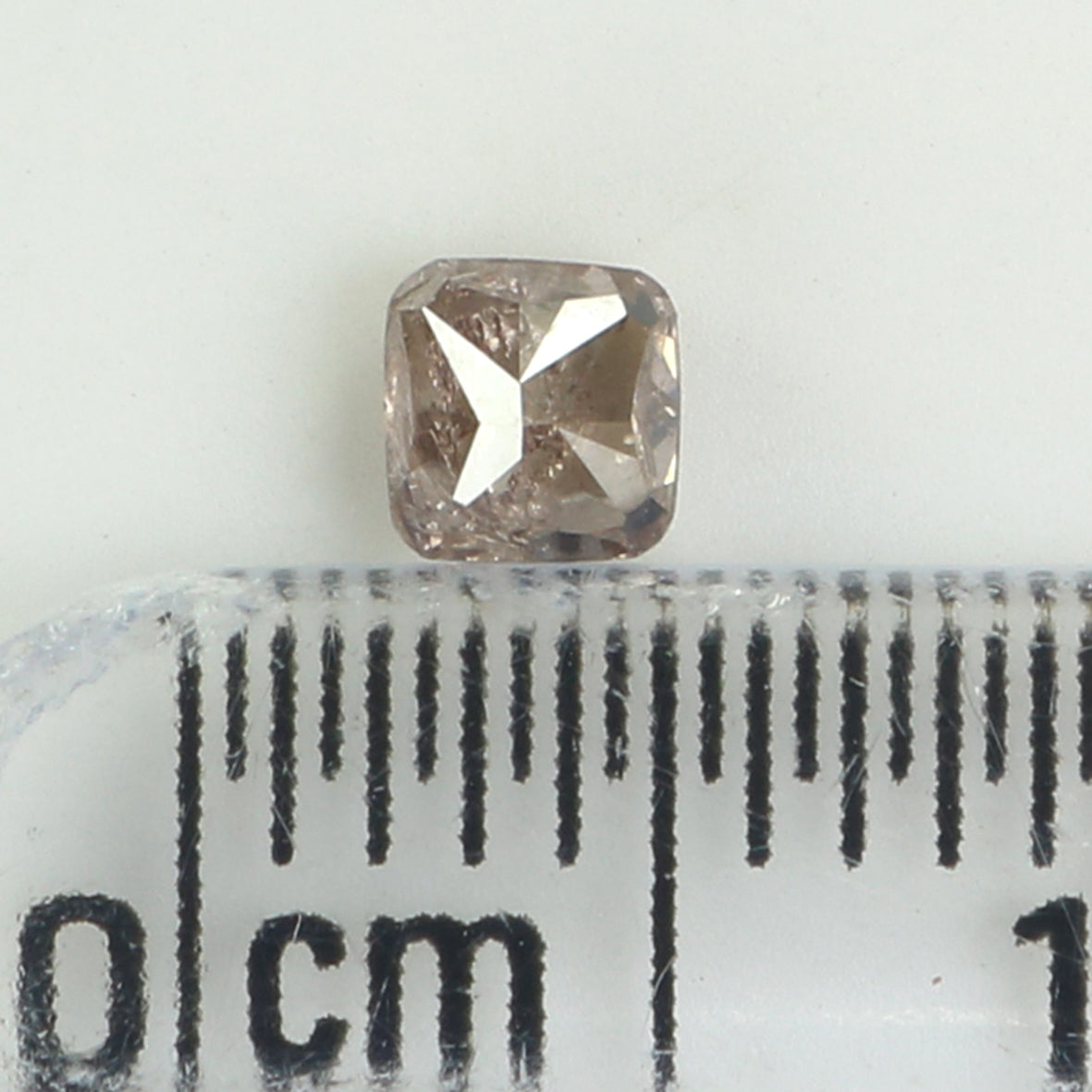 0.22 Ct Natural Loose Diamond, Cushion Diamond, Brown Diamond, Pink Diamond, Polished Diamond, Real Diamond, Rustic Diamond L5600