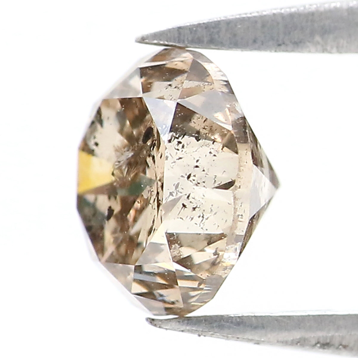 Natural Loose Round Diamond Light Brown Color 1.13 CT 6.12 MM Round Brilliant Cut Diamond KDL2599