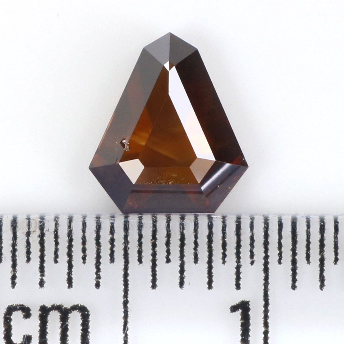 0.72 CT Natural Loose Shield Shape Diamond Brown Color Shield Cut Diamond 6.50 MM Natural Loose Brown Diamond Shield Rose Cut Diamond QL1622