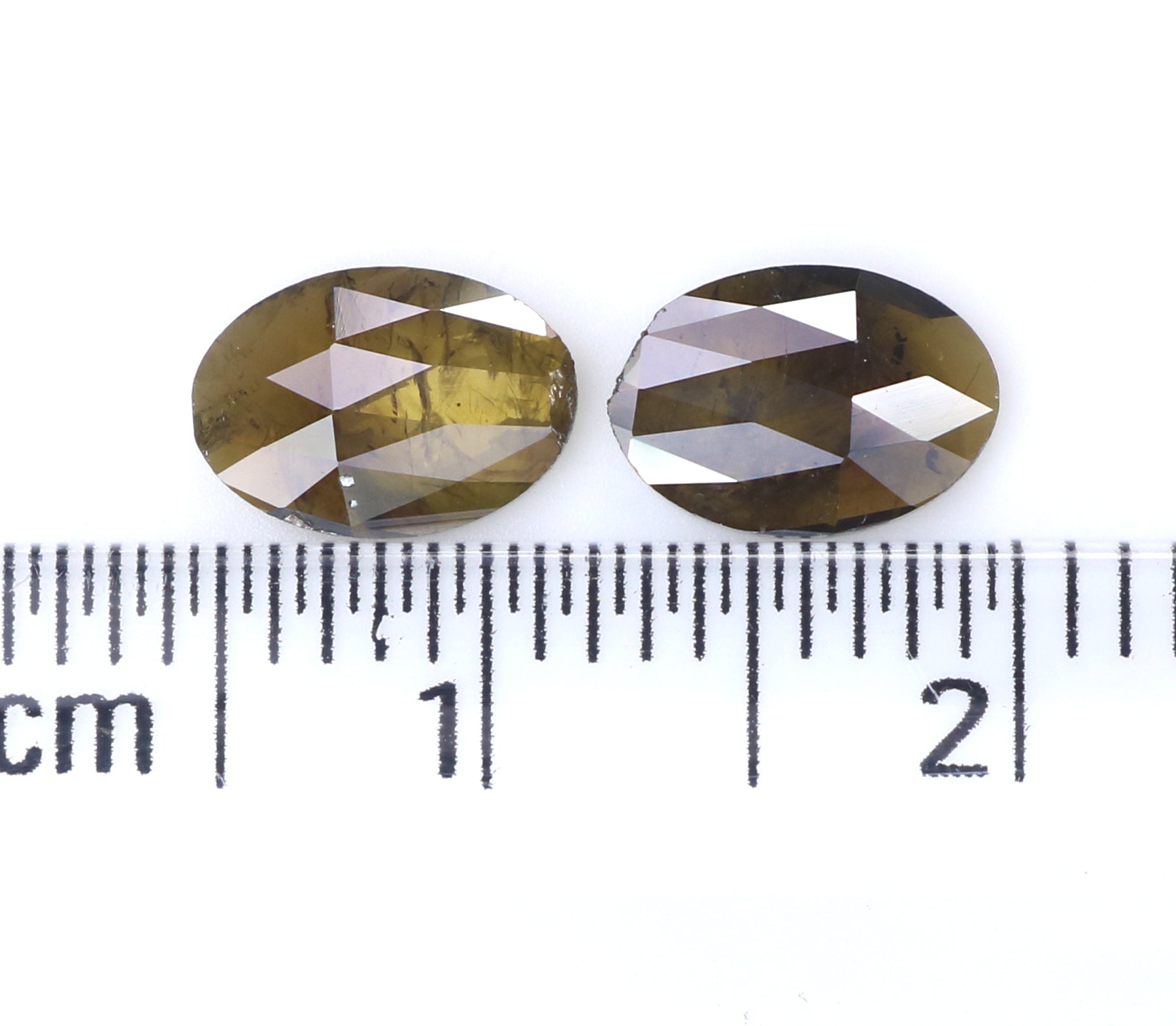 1.62 CT Natural Loose Oval Cut Pair Diamond Brown Color Oval Shape Diamond 7.30 MM Natural Loose Brown Color Oval Rose Cut Diamond KQ1664