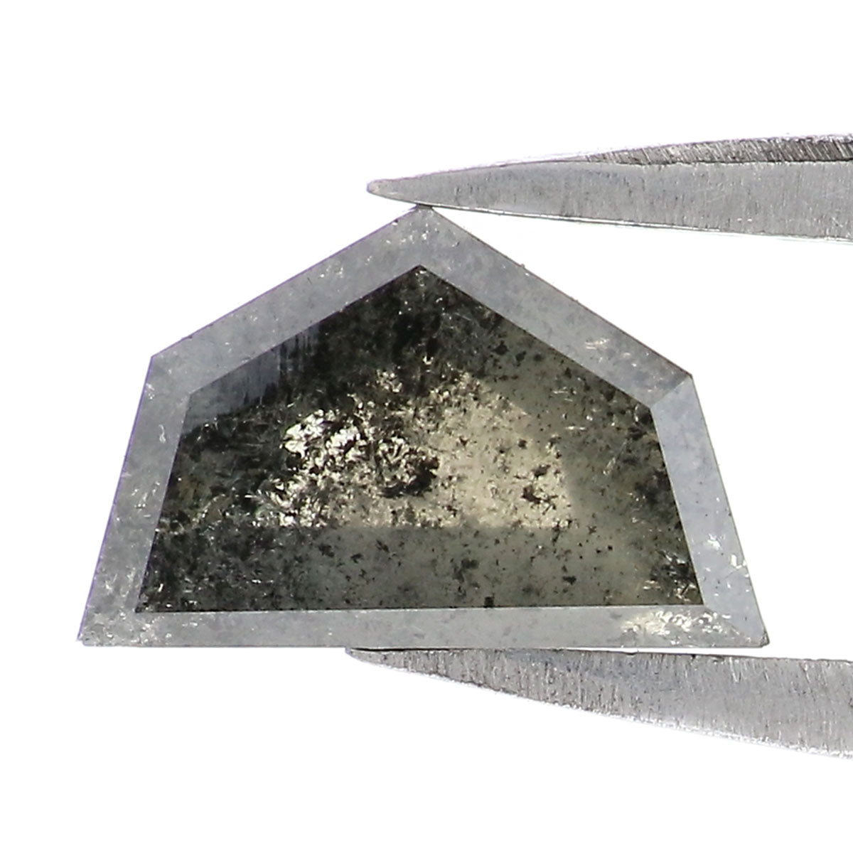 1.15 CT Natural Loose Antique Shape Diamond Salt And Pepper Antique Cut Diamond 5.45 MM Natural Black Grey Antique Rose Cut Diamond KQ2042
