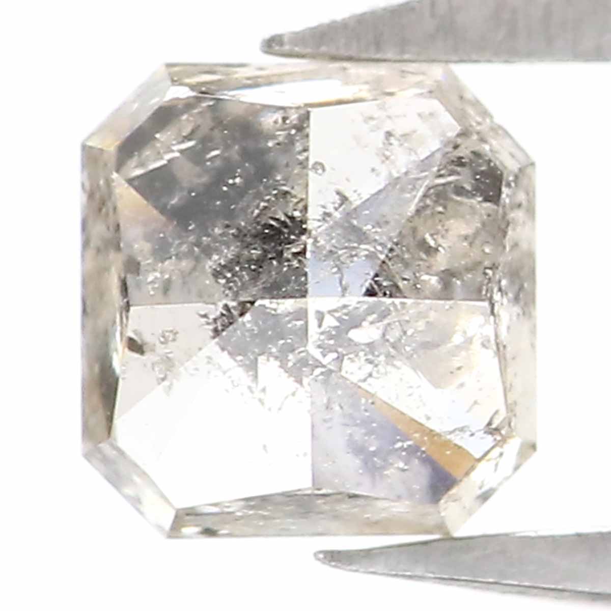 Natural Loose Radiant Yellow Grey Color Diamond 0.50 CT 4.40 MM Radiant Shape Rose Cut Diamond KR851