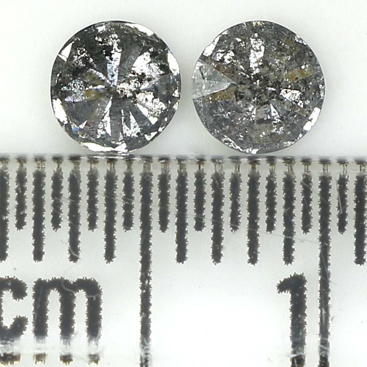0.40 CT Natural Loose Round Cut Pair Diamond Salt And Pepper Round Shape Diamond 3.70 MM Black Grey Color Round Brilliant Cut Diamond QL1062