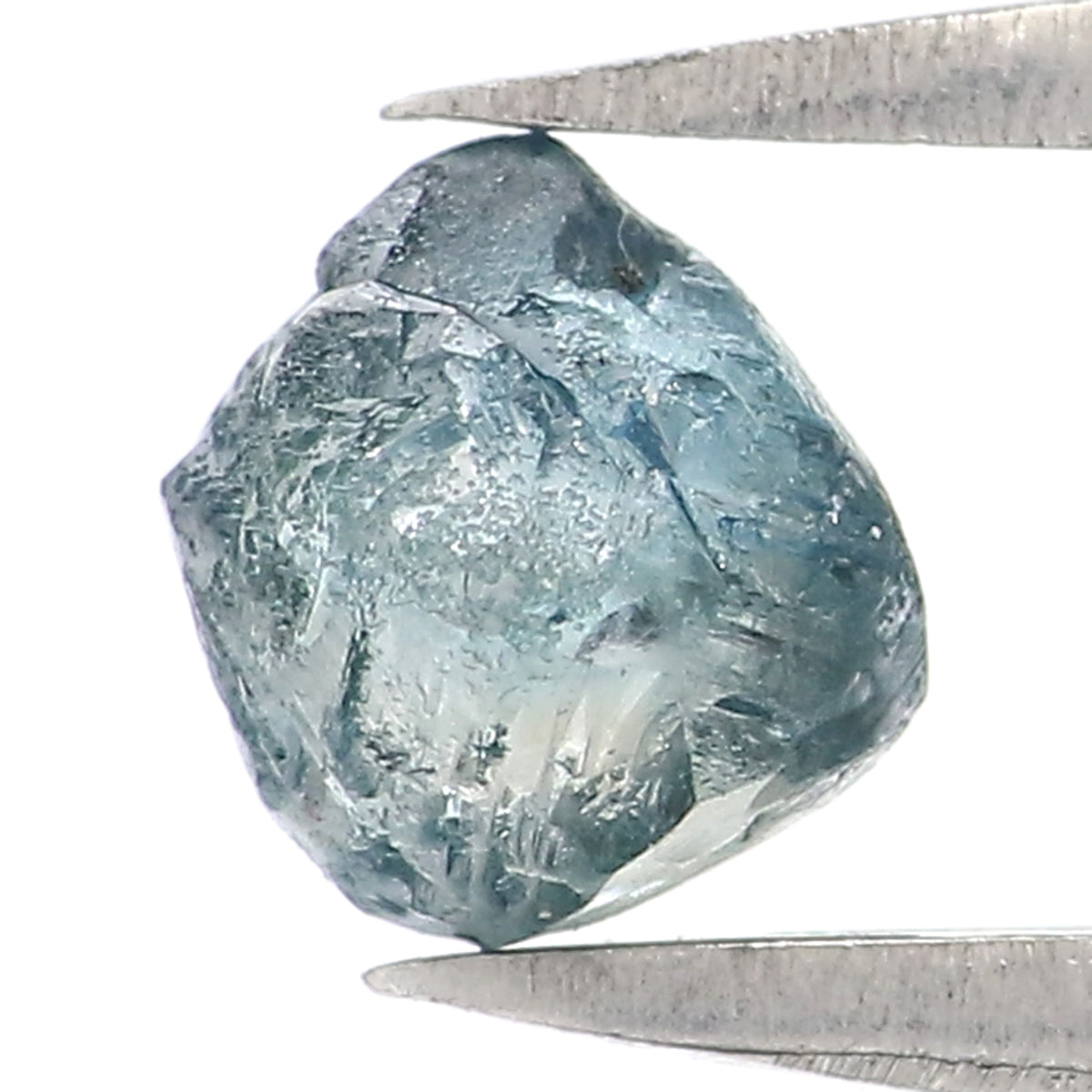 0.88 CT Natural Loose Rough Shape Diamond Blue Color Rough Cut Diamond 5.25 MM Natural Loose Blue Diamond Rough Irregular Cut Diamond LQ2337