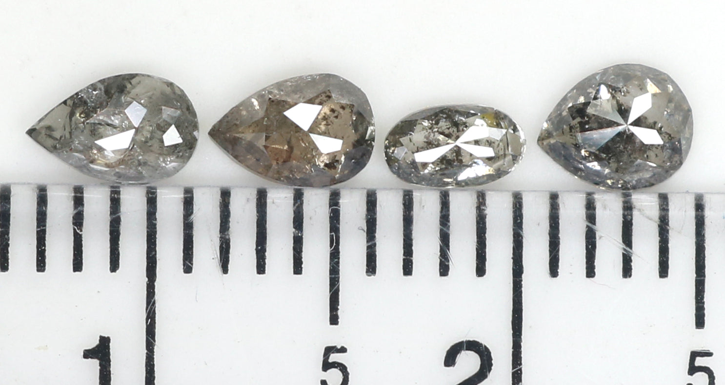 Natural Loose Mix Shape Salt And Pepper Diamond Black Grey Color 0.69 CT 3.90 MM Mix Shape Shape Rose Cut Diamond KDL1973