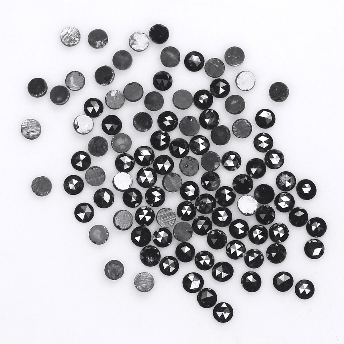 2.53 CT Natural Loose Round Shape Diamond Black Color Round Diamond 1.80 MM Natural Loose Diamond Black Color Round Rose Cut Diamond LQ1870