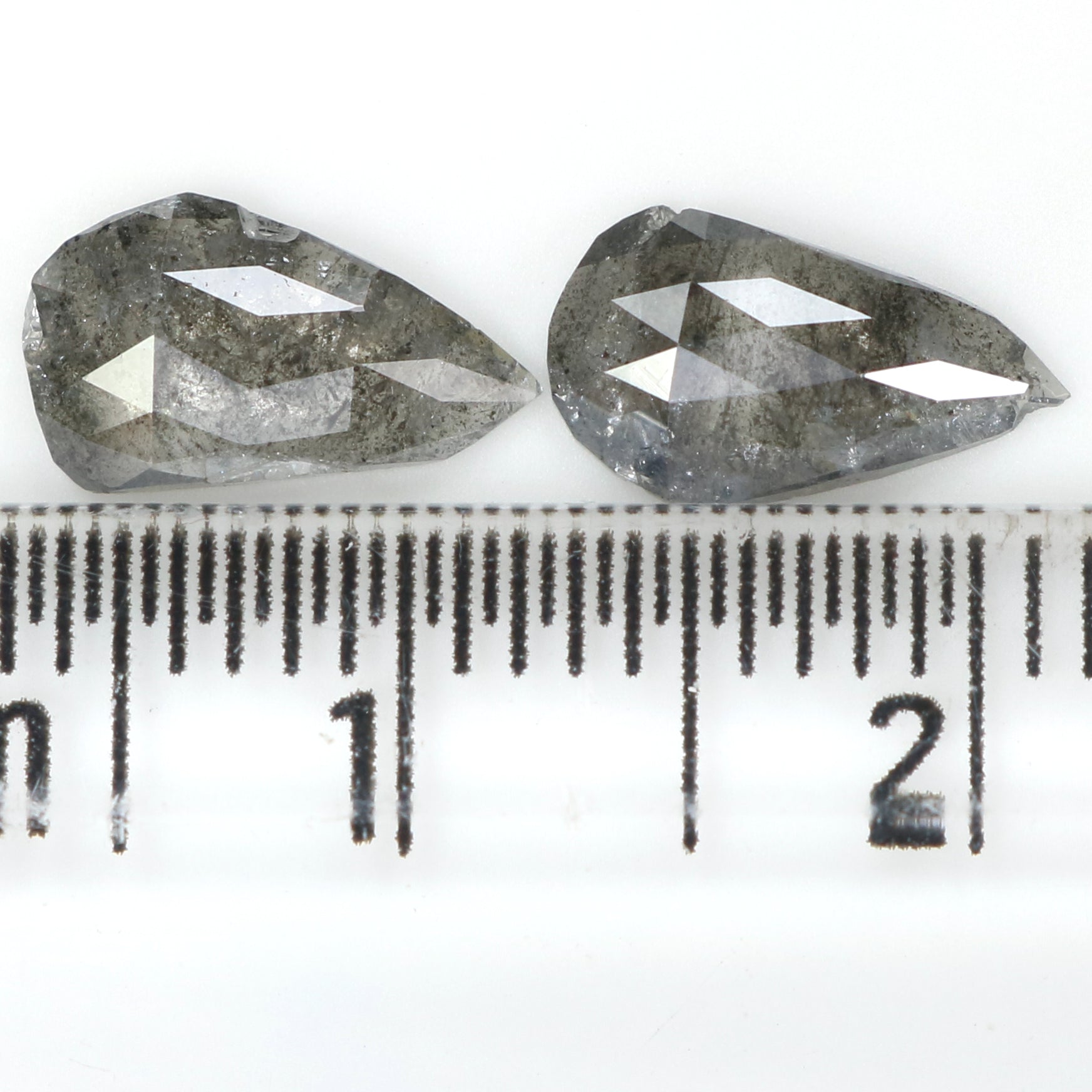 1.57 CT Natural Loose Antique Cut Pair Diamond Salt And Pepper Antique Shape Diamond 9.25 MM Natural Loose Antique Rose Cut Diamond LQ1617