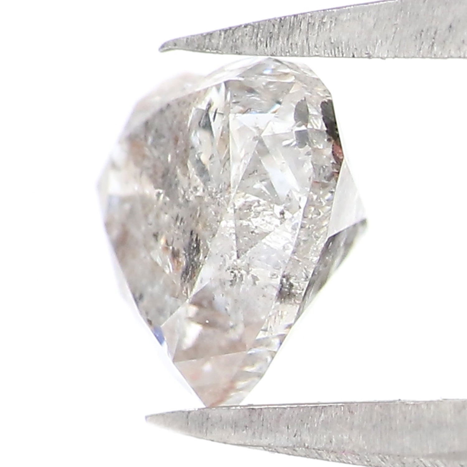 1.15 CT Natural Loose Heart Cut Diamond Salt And Pepper Heart Diamond 6.20 MM Natural Black Grey Diamond Heart Brilliant Cut Diamond QL2571