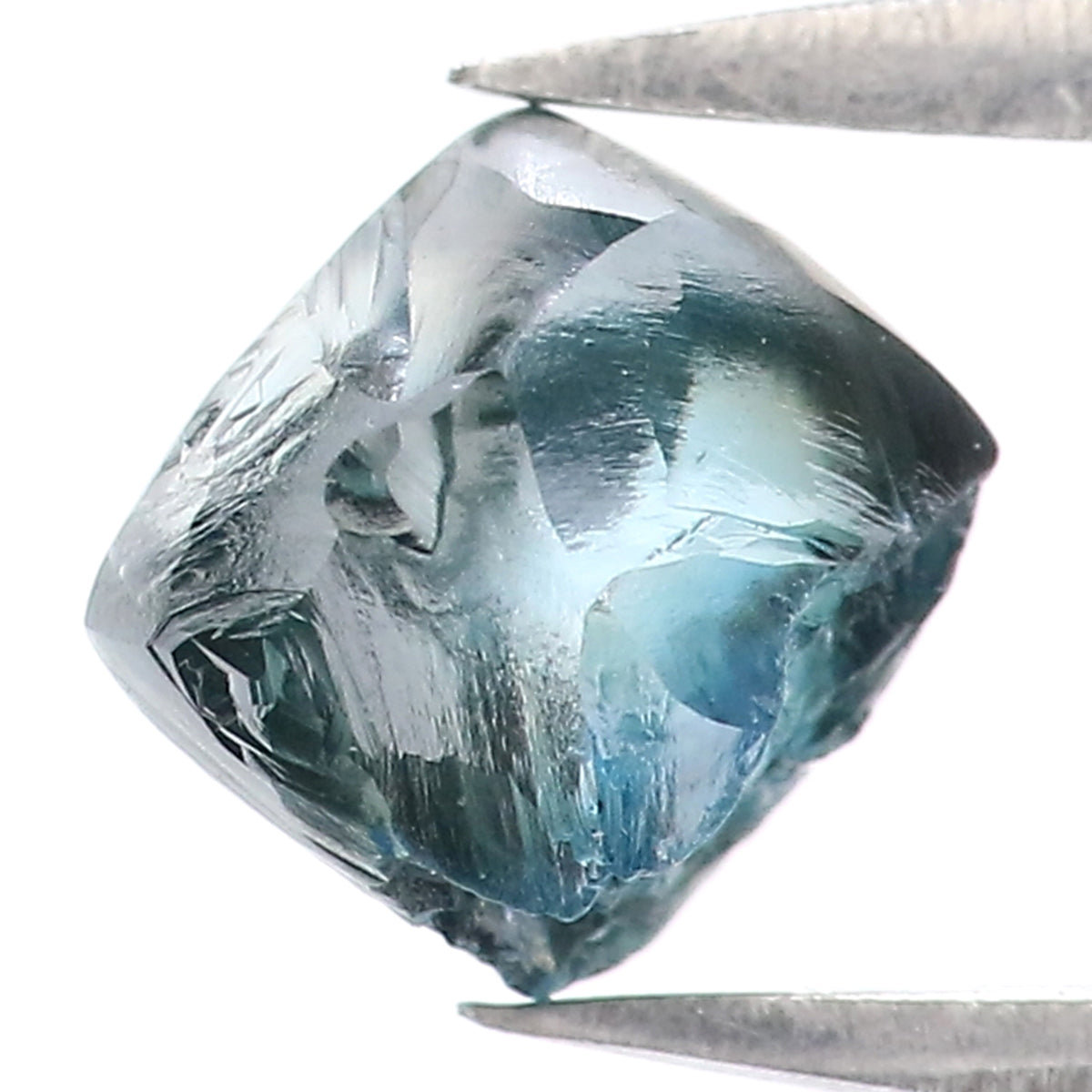 Natural Loose Crystal Rough Blue Color Diamond 1.31 CT 6.21 MM Rough Irregular Cut Diamond KDL2230