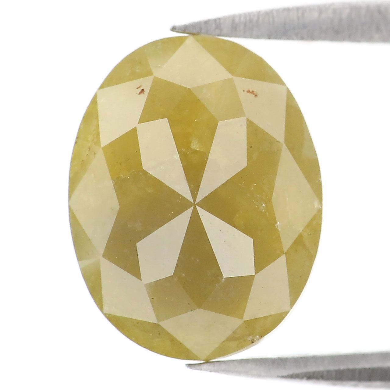 2.59 CT Natural Loose Oval Shape Diamond Yellow Color Oval Cut Diamond 10.55 MM Natural Loose Diamond Yellow Oval Rose Cut Diamond LQ2430