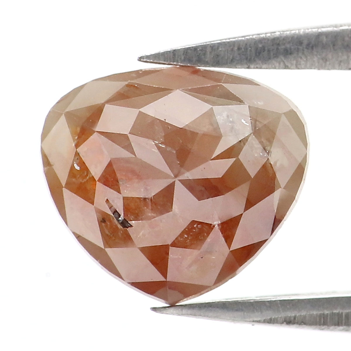 1.57 CT Natural Loose Heart Shape Diamond Brown Color Heart Cut Diamond 7.15 MM Natural Grey Color Diamond Heart Rose Cut Diamond LQ6050
