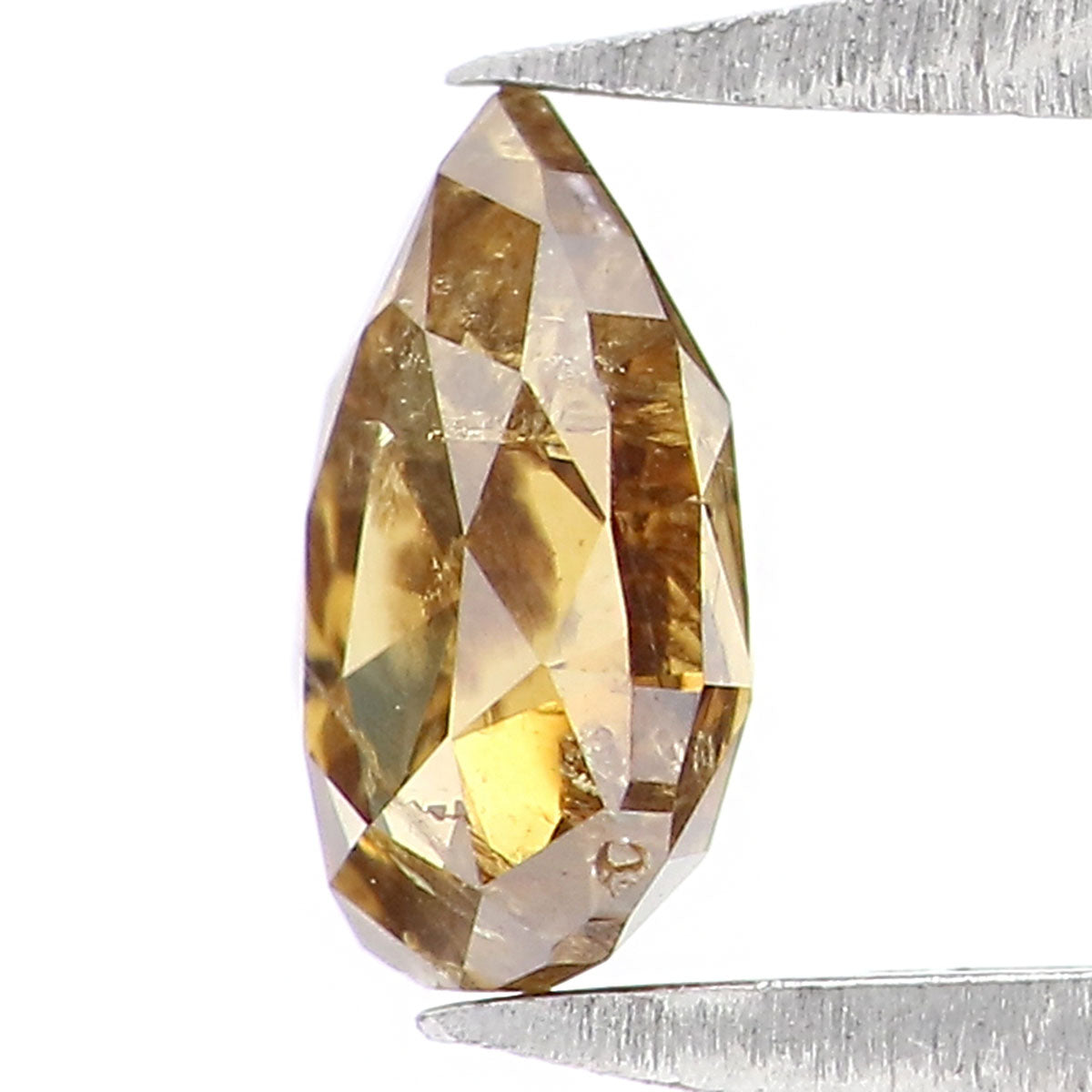 0.39 CT Natural Loose Pear Shape Diamond Brown Color Pear Cut Diamond 5.40 MM Natural Loose Diamond Pear Rose Cut Shape Diamond LQ6095