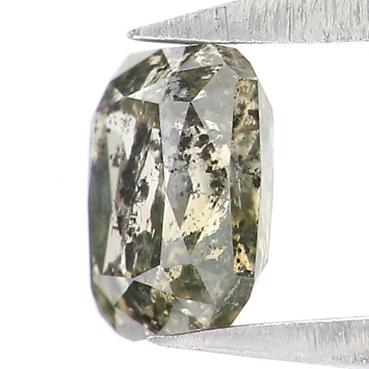 0.48 CT Natural Loose Radiant Shape Diamond Green Color Radiant Diamond 4.65 MM Natural Loose Black Color Radiant Rose Cut Diamond LQ8687