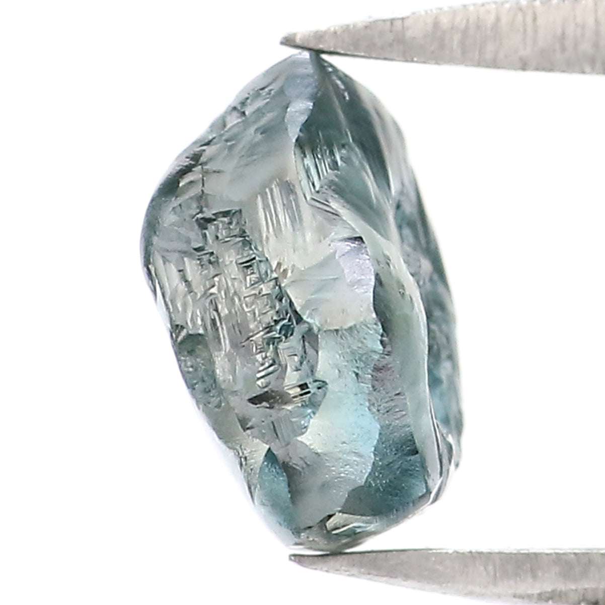 1.04 CT Natural Loose Rough Shape Diamond Blue Color Rough Cut Diamond 6.60 MM Natural Loose Blue Diamond Rough Irregular Cut Diamond L2256