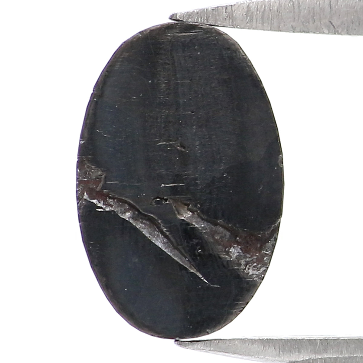 1.06 CT Natural Loose Oval Shape Diamond Black Color Oval Cut Diamond 8.30 MM Natural Loose Black Color Diamond Oval Rose Cut Diamond KQ2514