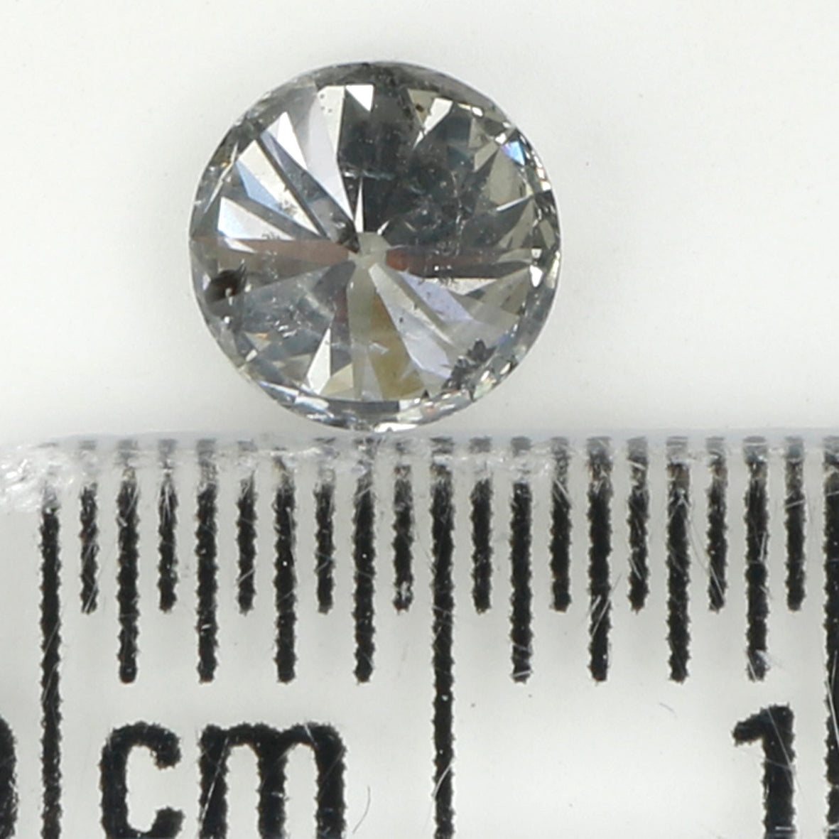0.47 CT Natural Loose Round Shape Diamond Salt And Pepper Color Round Diamond 4.70 MM Natural Black Grey Round Brilliant Cut Diamond LQ210