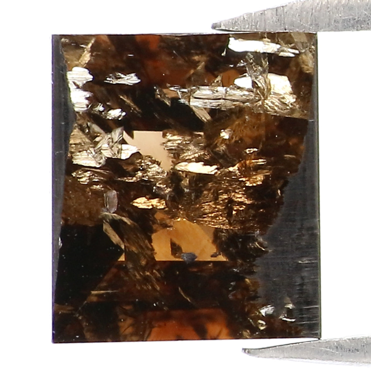 1.68 CT Natural Loose Square Shape Diamond Deep Brown Color Square Cut Diamond 7.10 MM Natural Loose Diamond Square Rose Cut Diamond LQ7517