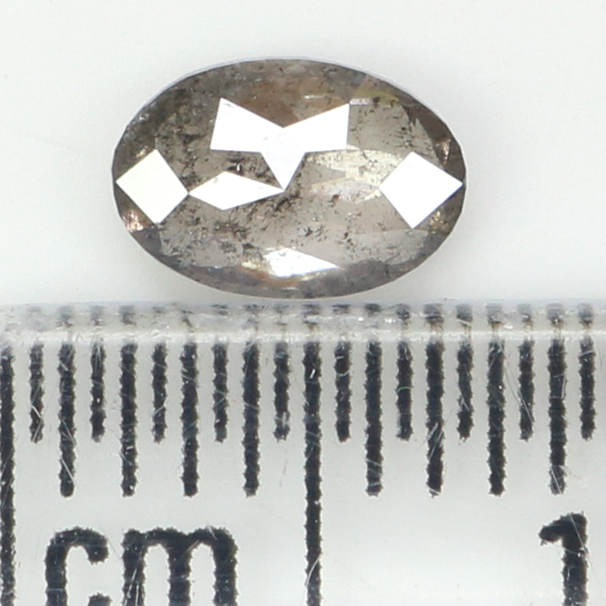 0.40 CT Natural Loose Oval Shape Diamond Salt And Pepper Oval Cut Diamond 5.85 MM Natural Loose Black Grey Color Oval Rose Cut Diamond LQ244