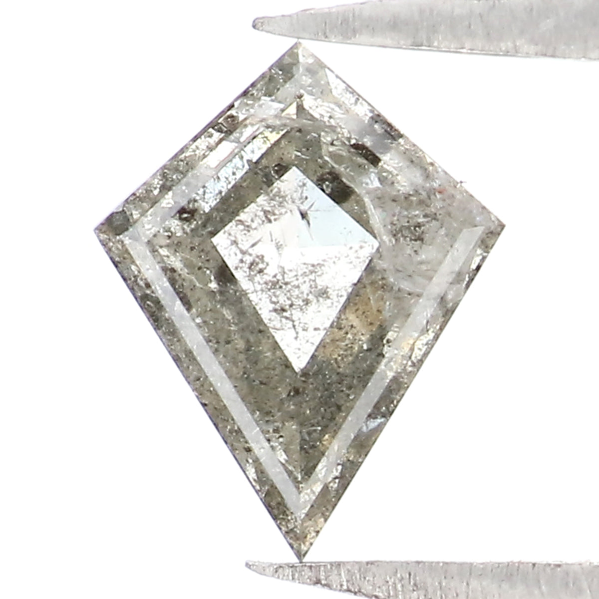 0.63 CT Natural Loose Kite Shape Diamond Salt And Pepper Kite Shape Diamond 7.50 MM Natural Black Grey Color Kite Rose Cut Diamond QL2041