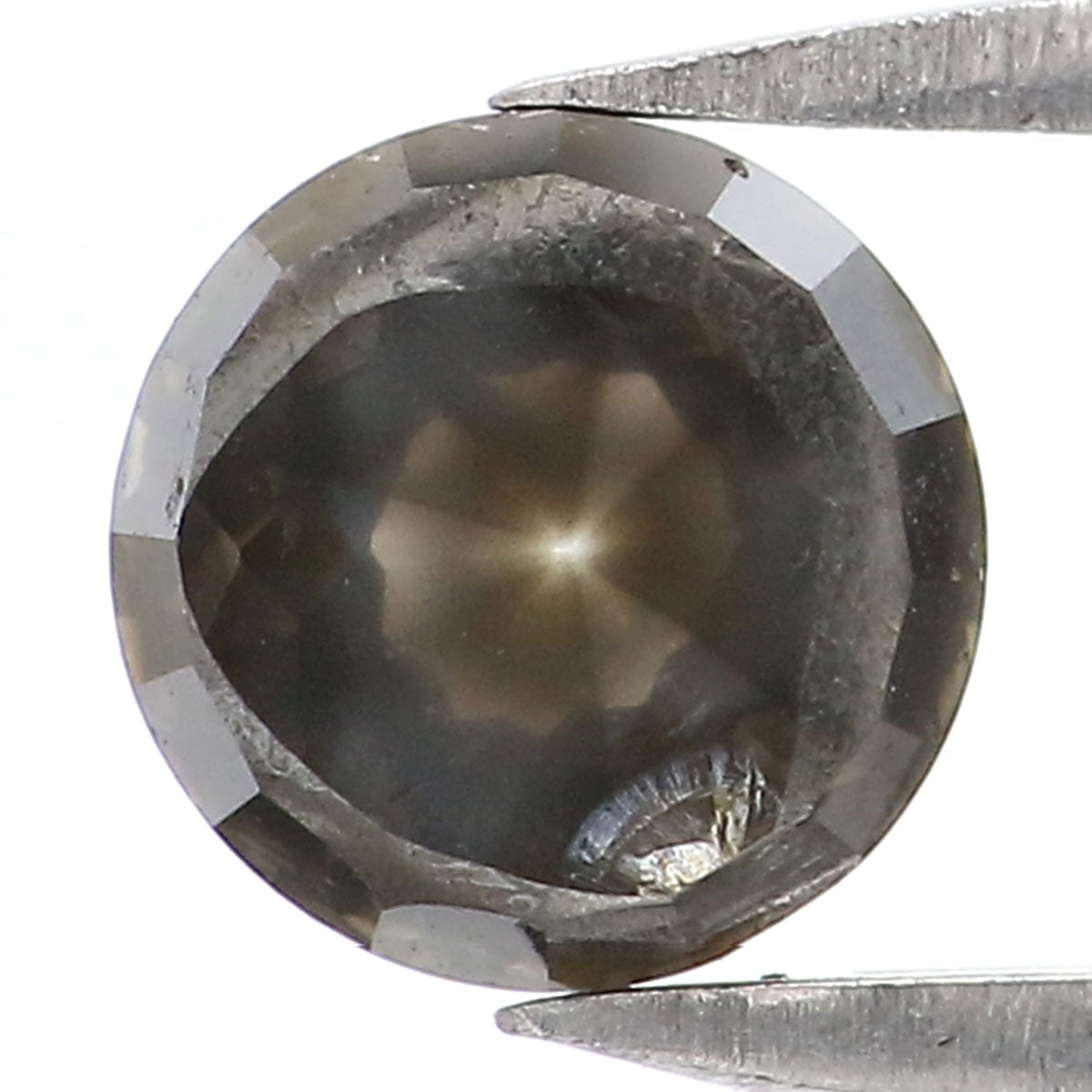 0.86 CT Natural Loose Rose Cut Diamond Black Color Round Rose Shape Diamond 5.50 MM Natural Loose Grey Color Round Rose Cut Diamond KQ2088
