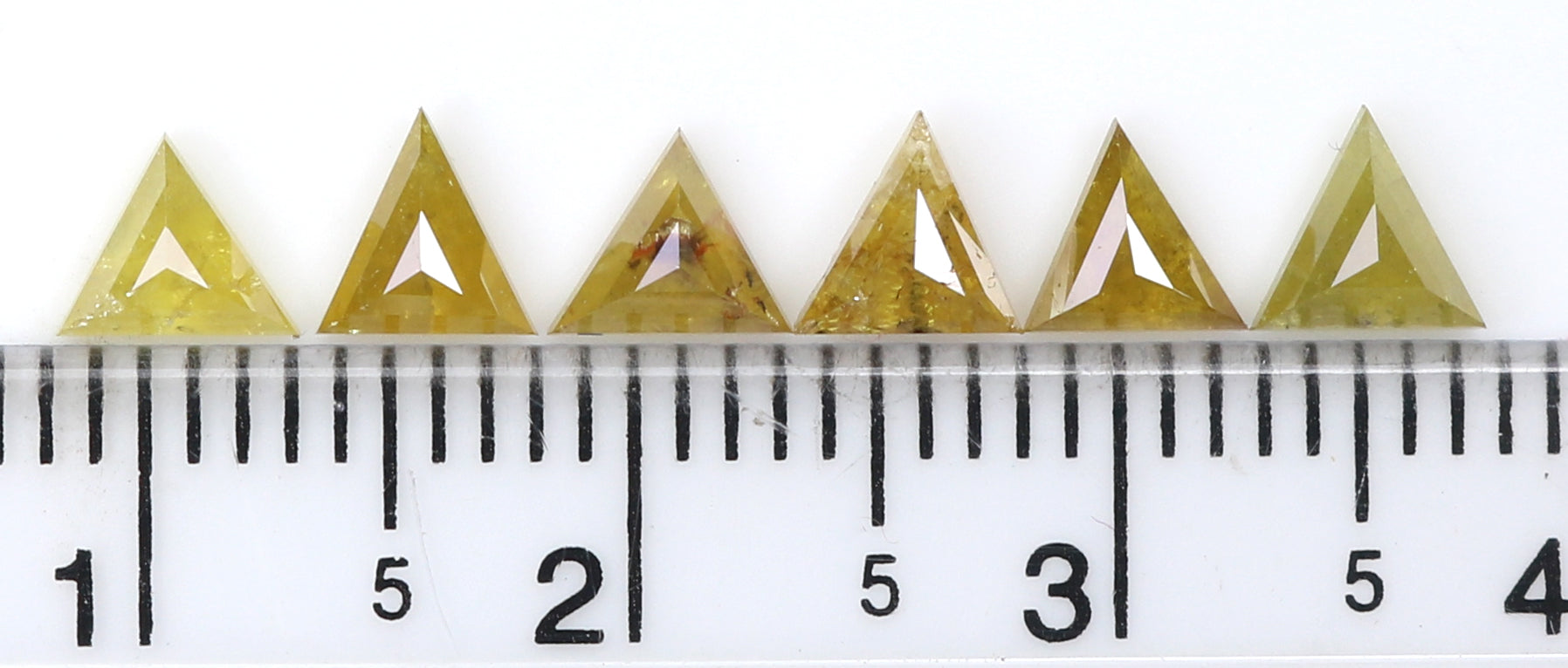 1.54 CT Natural Loose Triangle Shape Diamond Yellow Color Triangle Diamond 4.20 MM Natural Yellow Diamond Triangle Rose Cut Diamond QL2050