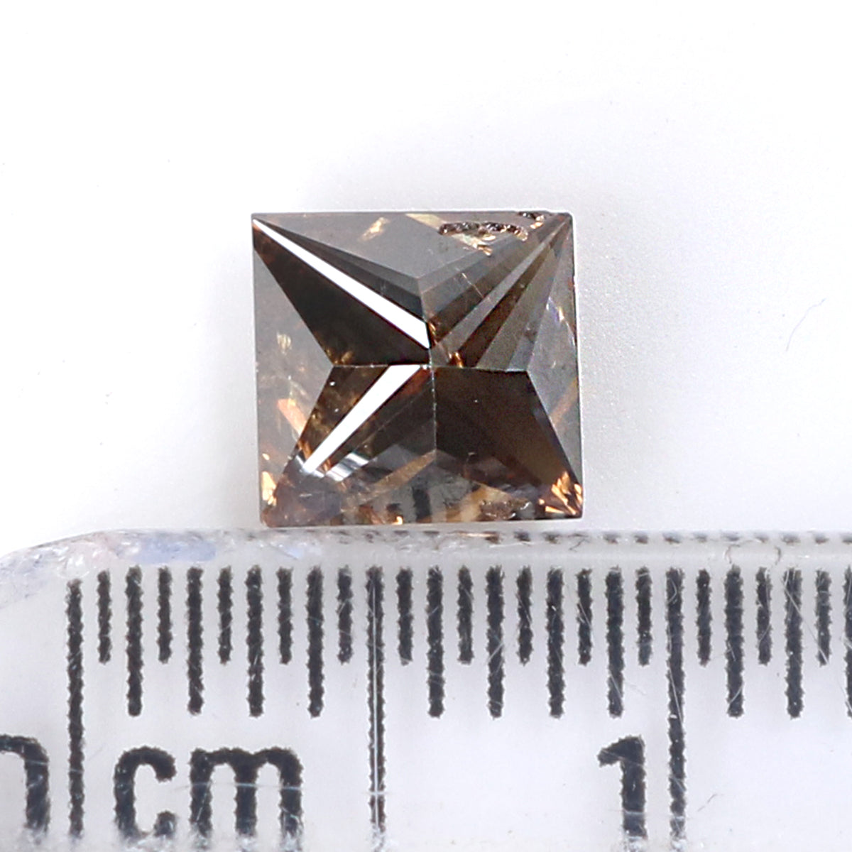 1.00 Ct Natural Loose Princess Shape Diamond Brown Color Princess Cut Diamond 5.40 MM Natural Brown Princess Brilliant Cut Diamond QL1758