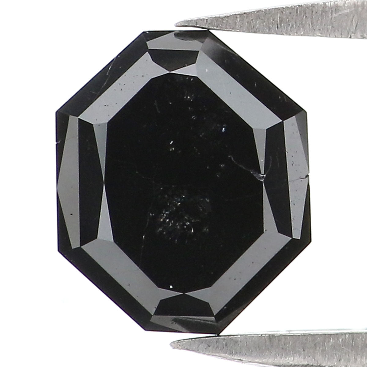 1.15 CT Natural Loose Octagon Diamond Black Color Octagon Diamond 7.30 MM Natural Loose Diamond Grey Color Octagon Rose Cut Diamond KQ2229
