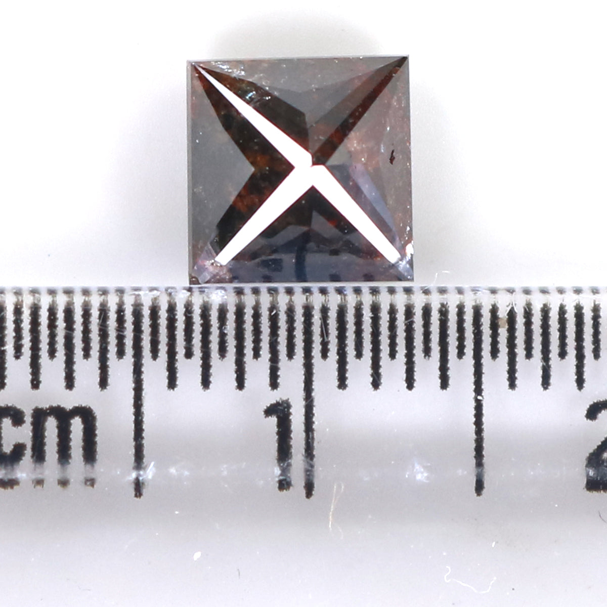 1.95 Ct Natural Loose Princess Shape Diamond Grey Brown Color Diamond 6.70 MM Natural Loose Diamond Princess Brilliant Cut Diamond LQ8720