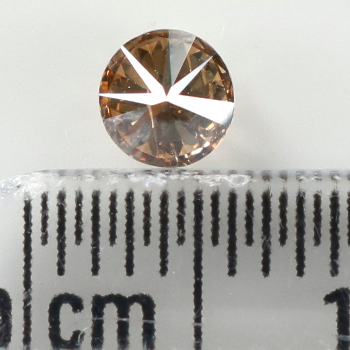 0.28 Ct Natural Loose Diamond, Orange Diamond, Round Diamond, Round Brilliant Cut Diamond, Sparkling Diamond, Rustic Diamond KR2294